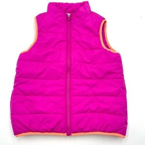 CRAZY 8 girl's puffer vest fuchsia size LARGE (10-12)